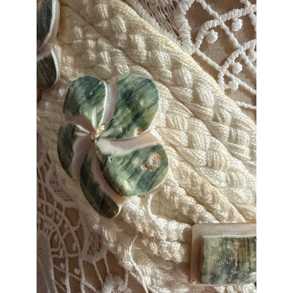 Flura Handcrafted Abalone & Mother of Pearl Belt – Boho Macramé Statement Vintag main image 14